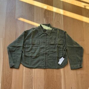 Olive Green Button-Up Jacket
